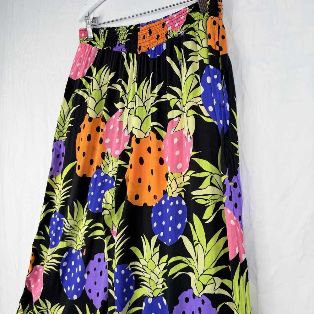 Beauty Sleep Social Women's SZ-L Cropped Pineapple Print Lounge Pants 100% Rayon - Picture 6 of 16